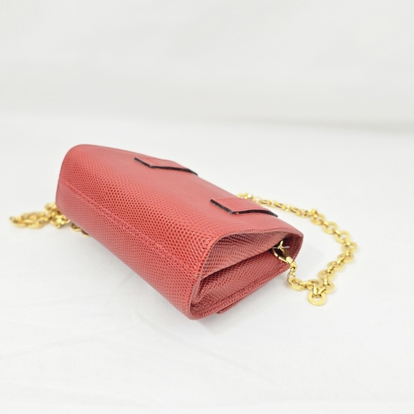 Salvatore Ferragamo Lizard Pattern Vara Bow 3 way Bag - Picture 5 of 8